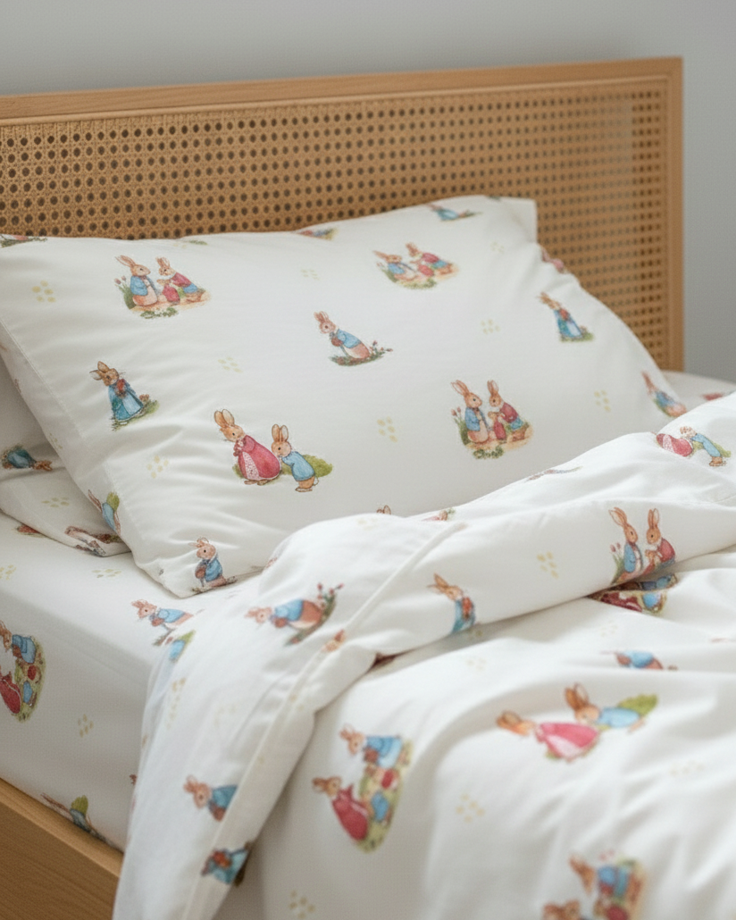 Zezig Rabbit Family Single Duvet Cover Set