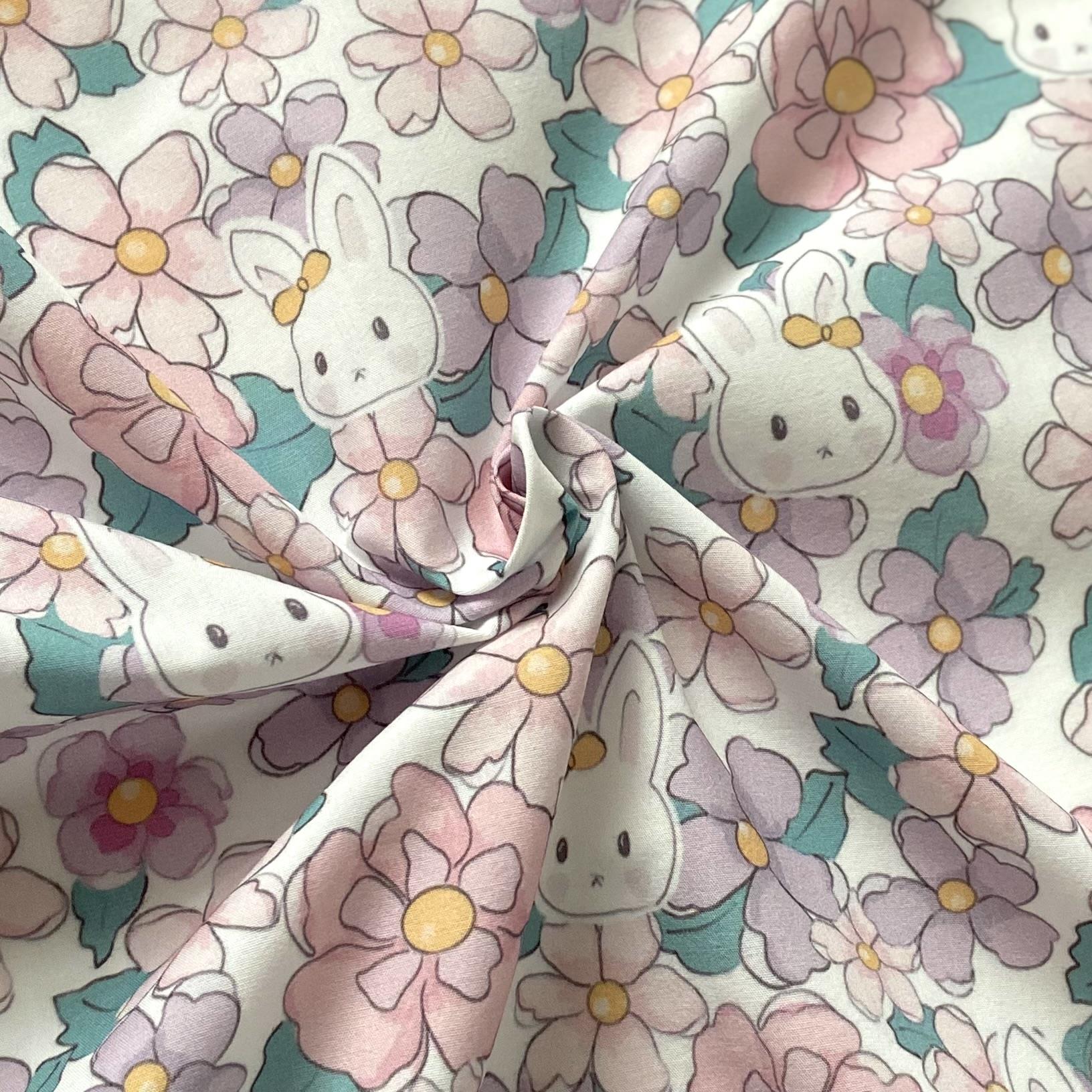 Zezig Rabbit Poplin Fabric