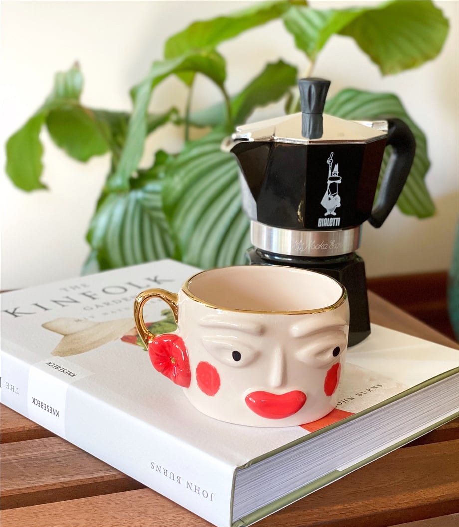 Rukiye Mini Mug Daisy Kırmızı Makyaj
