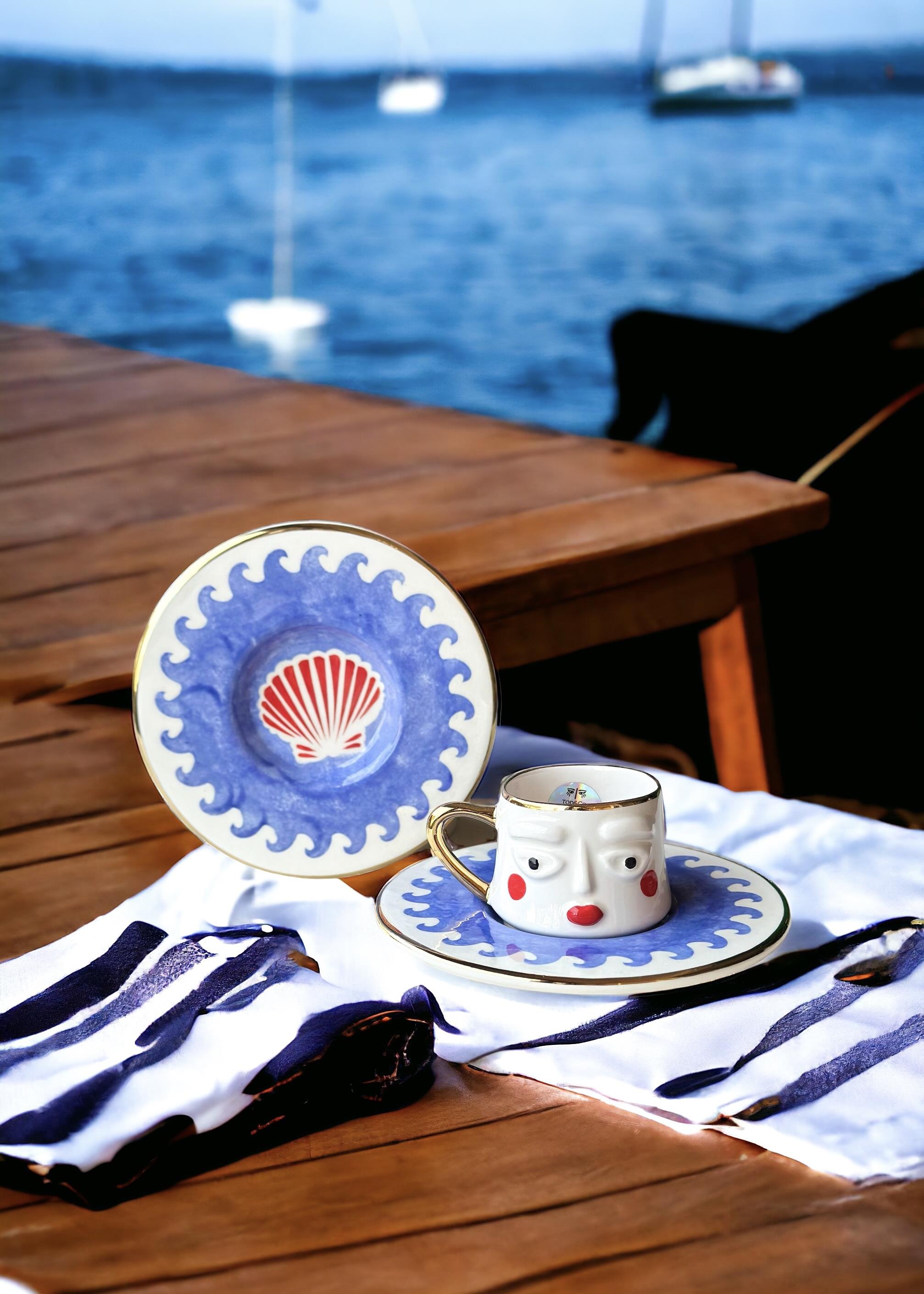 Rukiye Summer Shells Türk Kahvesi Fincanı
