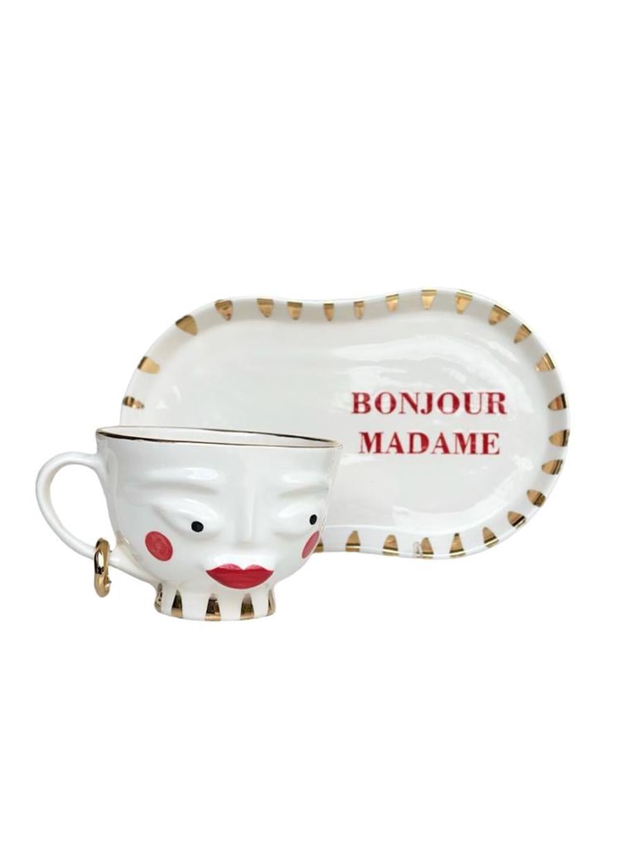 Bonjour Mademe Servis Tabağı
