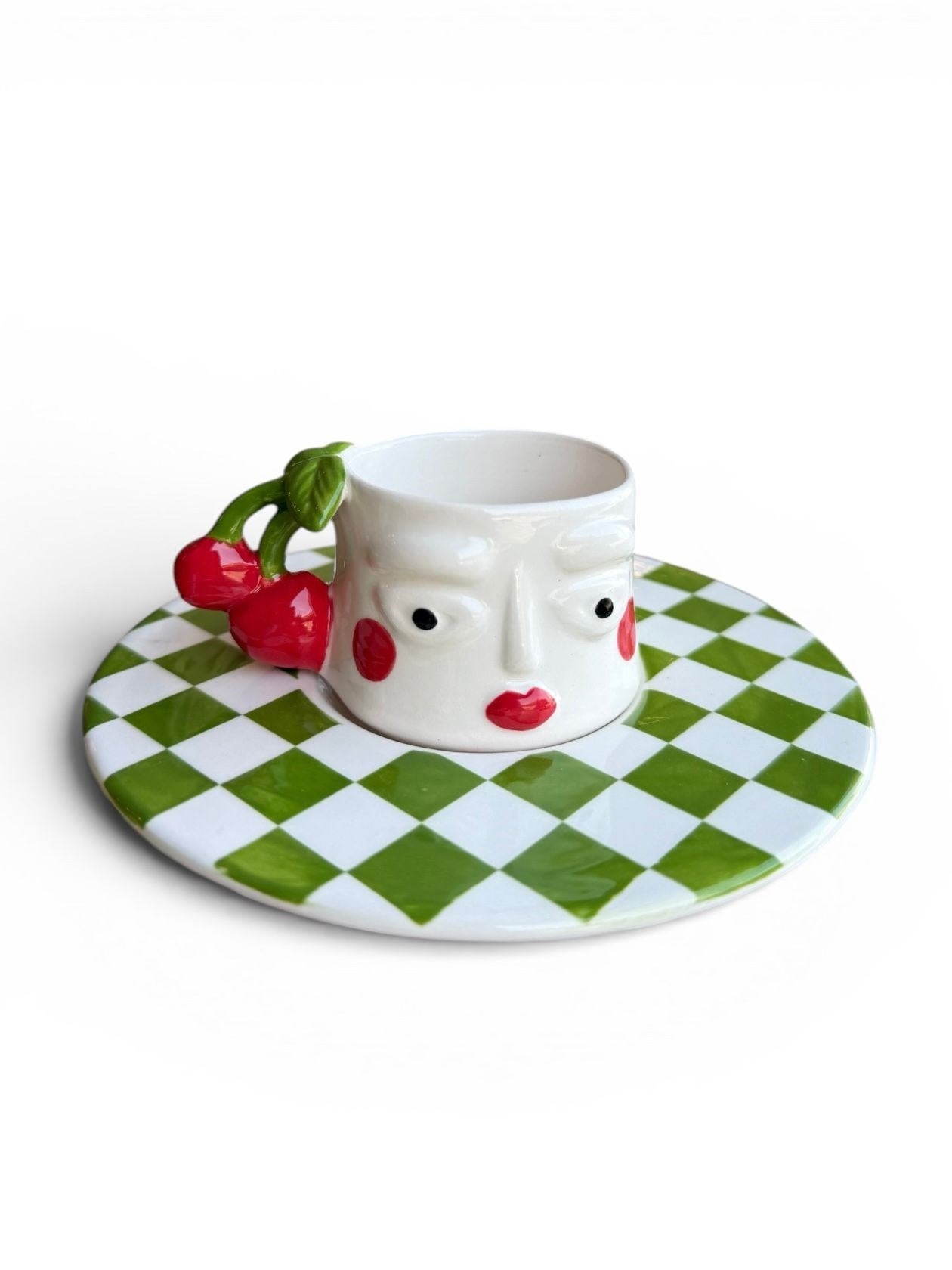Cherry-Checkmate Türk Kahvesi Fincanı