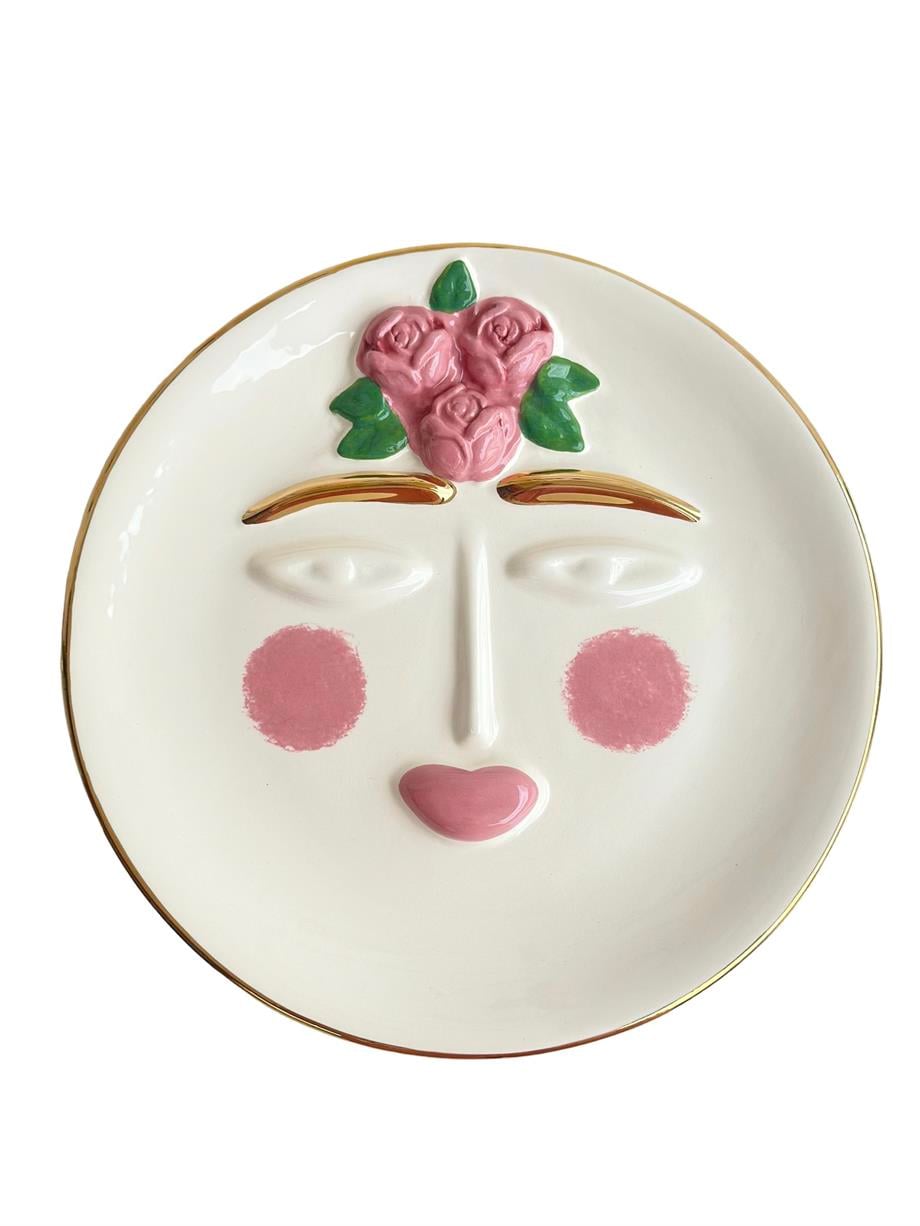 La Vie En Rose Ayaklı Tabak Pembe