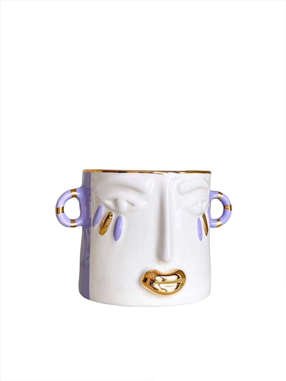 Oturan Boğa Lavanta Saksı