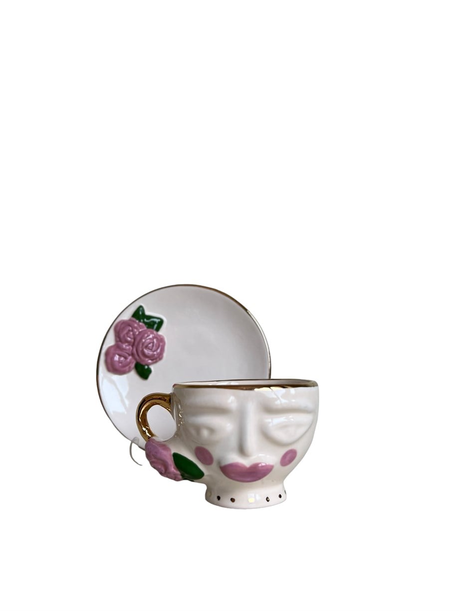 Roses pembe çay fincanı