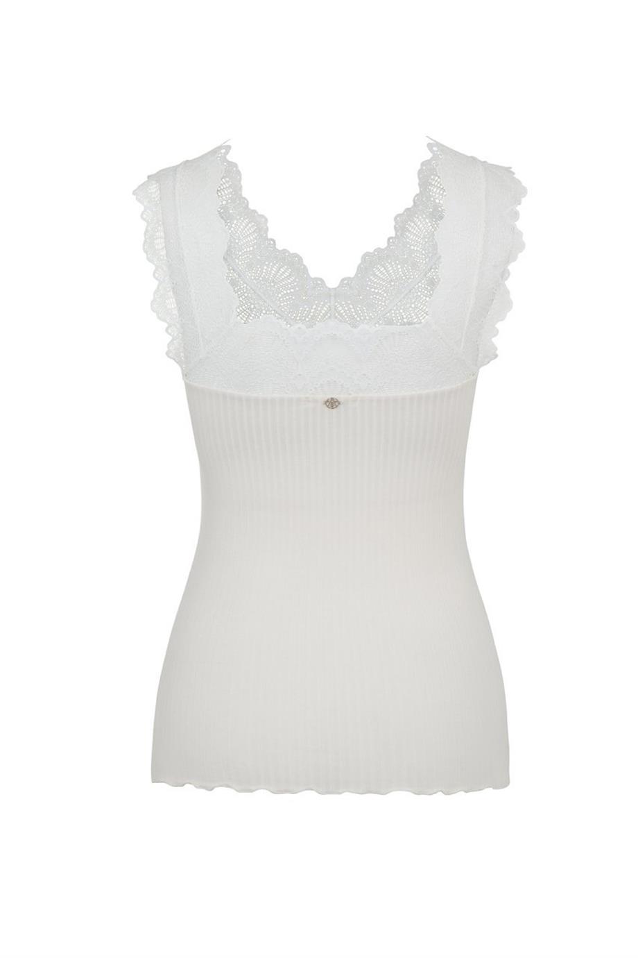 Dahlia Dantel Detaylı Atlet Off White