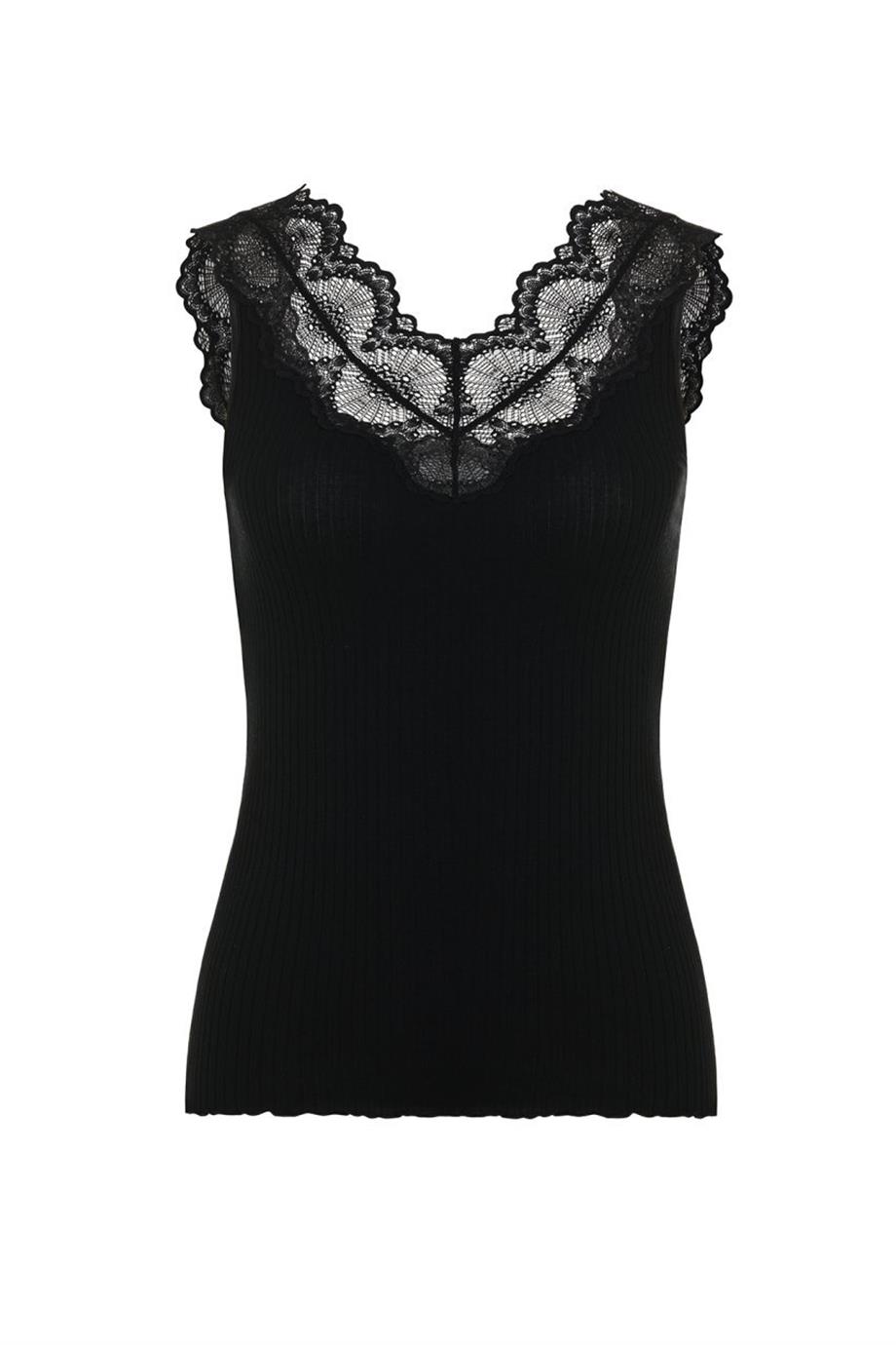 Dahlia Dantel Detaylı Atlet Black
