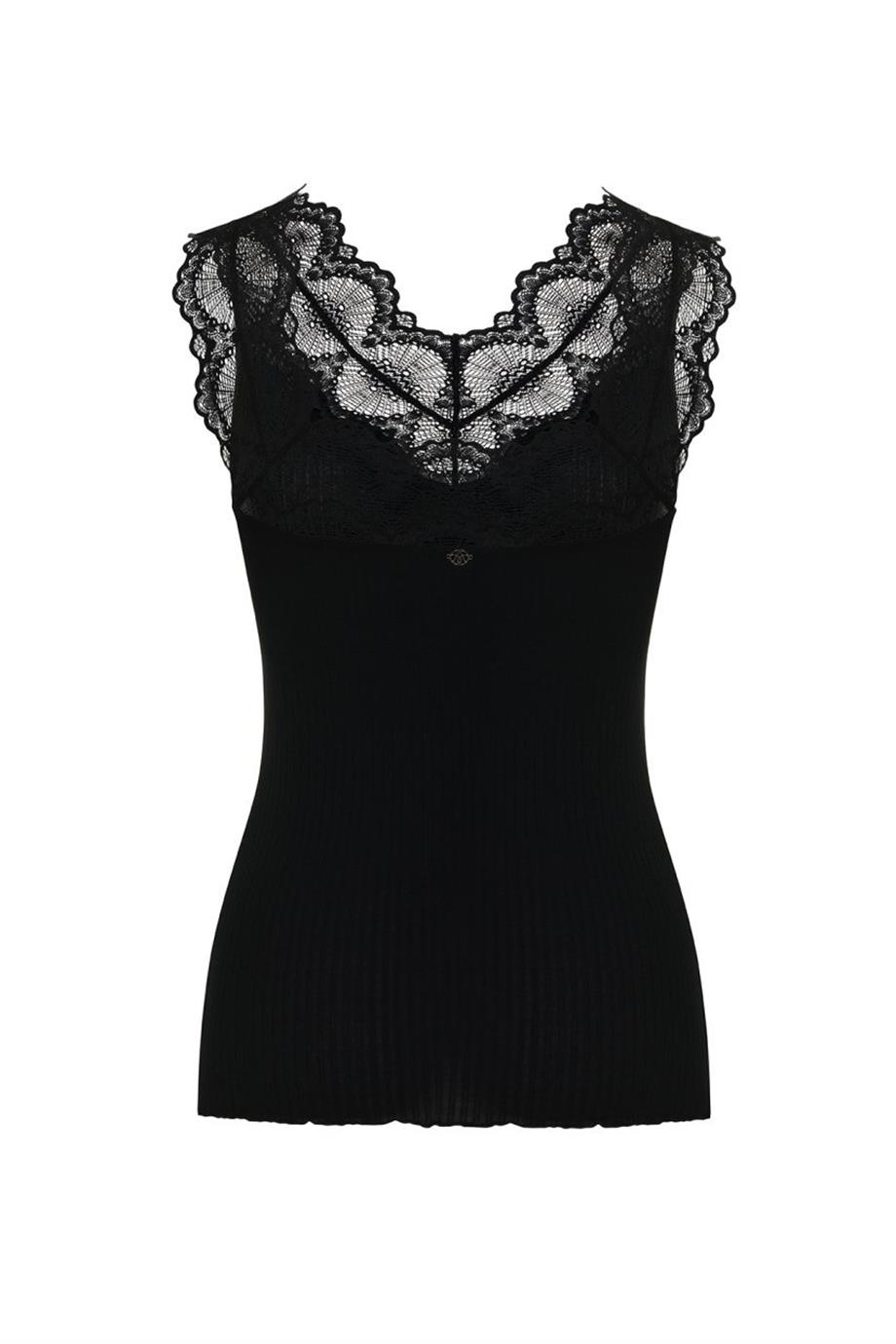 Dahlia Dantel Detaylı Atlet Black