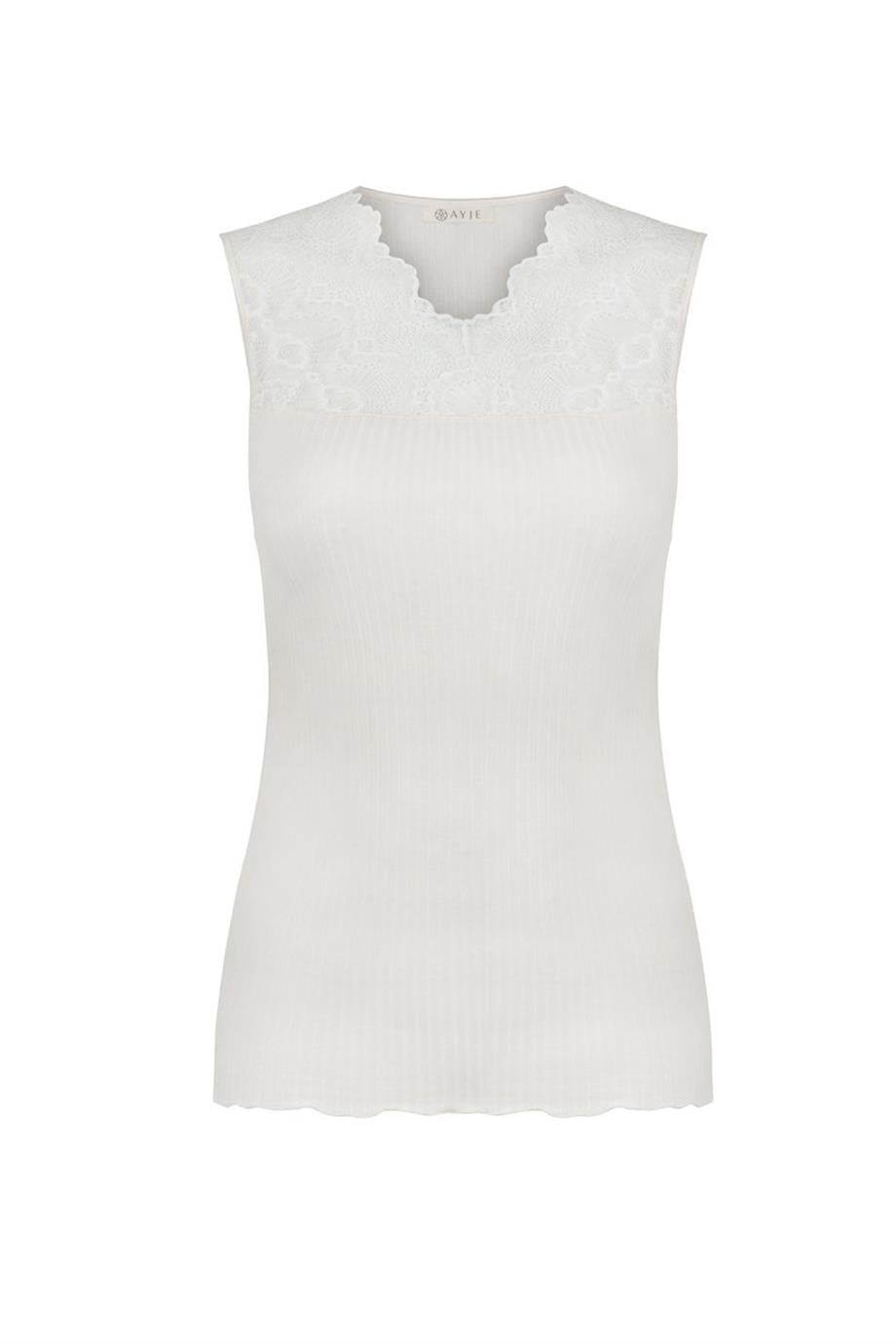 Dahlia Kapalı V Yaka Atlet Off White