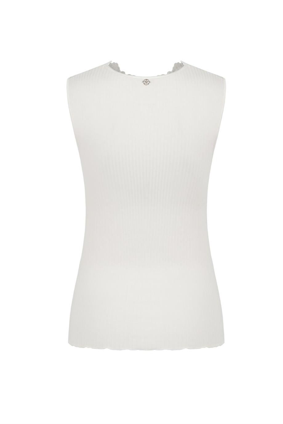 Dahlia Kapalı V Yaka Atlet Off White