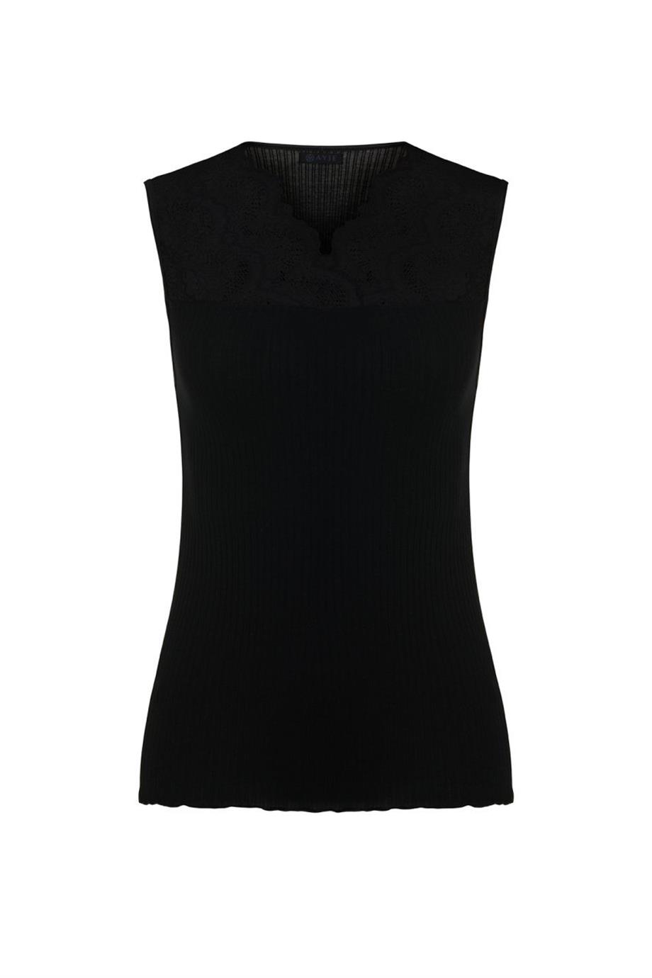 Dahlia Kapalı V Yaka Atlet Black