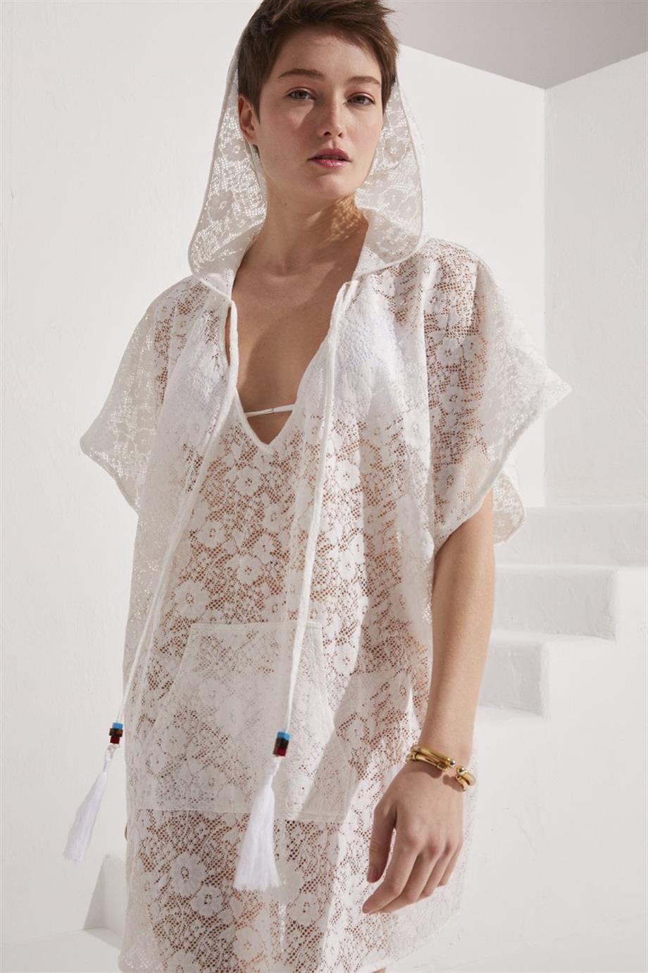 DREAM LACE Caftan Off White