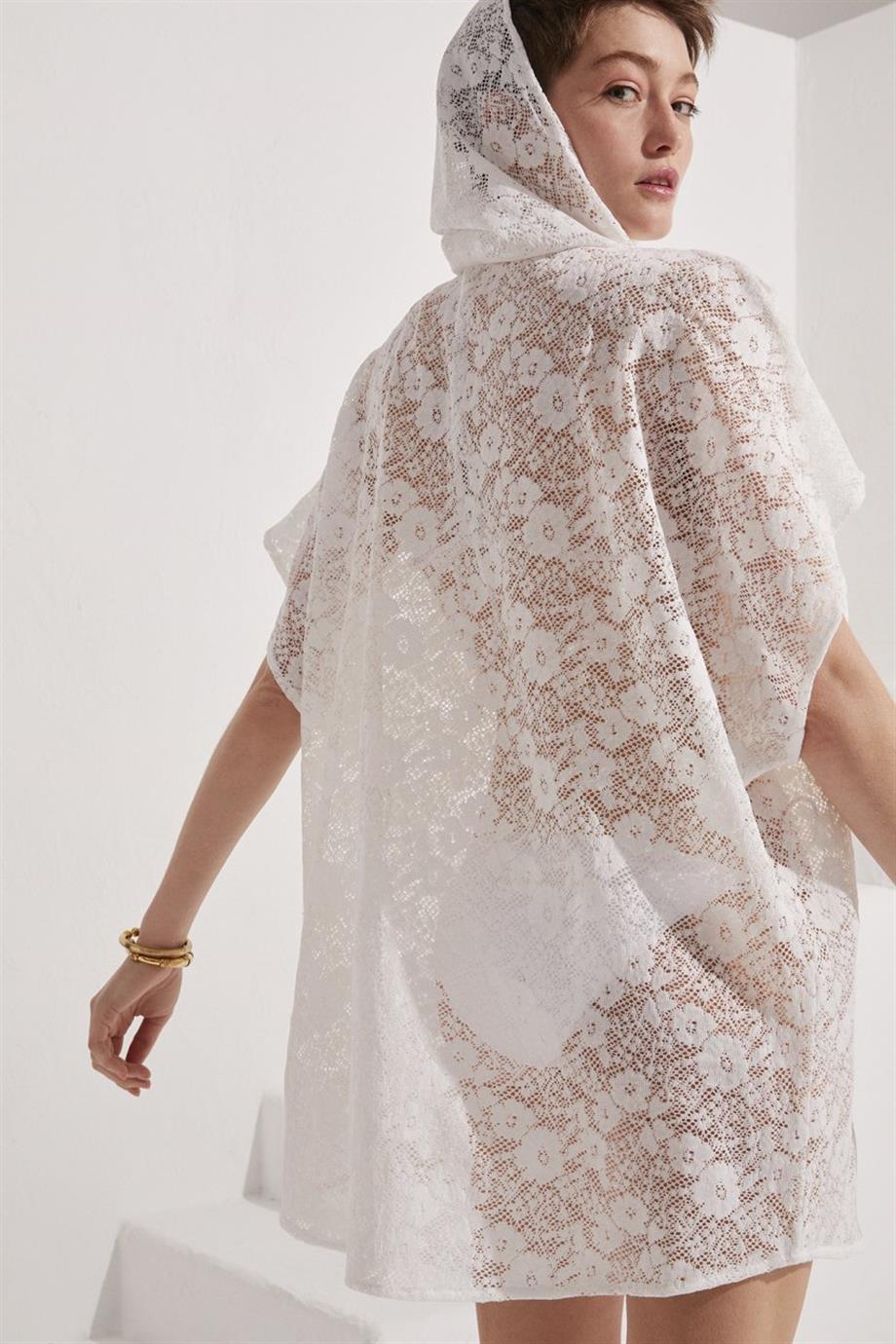DREAM LACE Caftan Off White