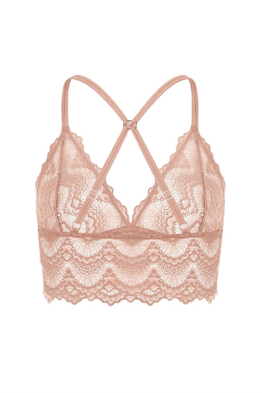 Flame Bralette Nude Pink