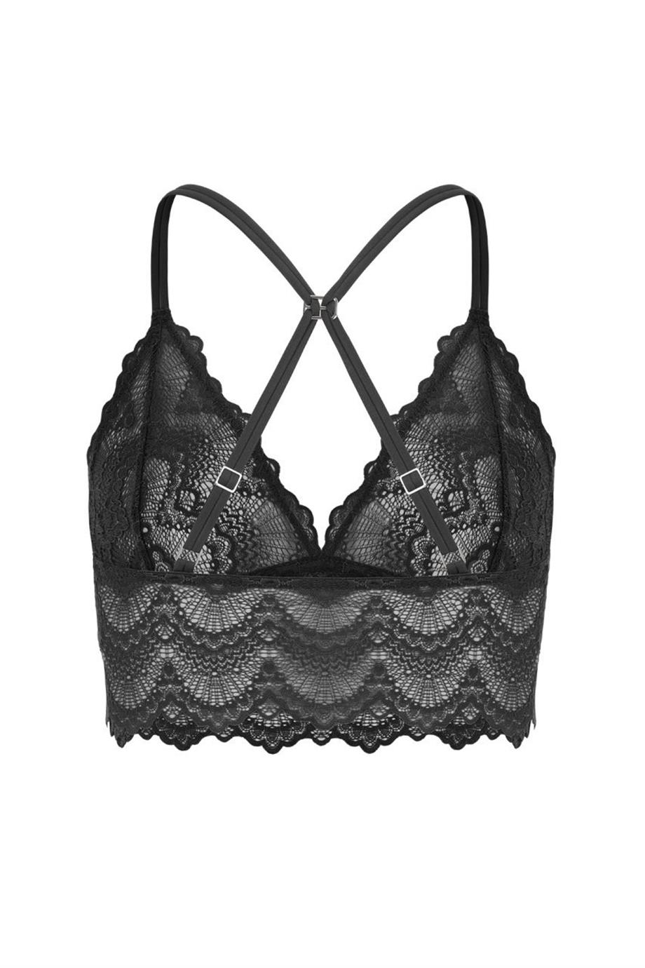 Flame  Bralette Black