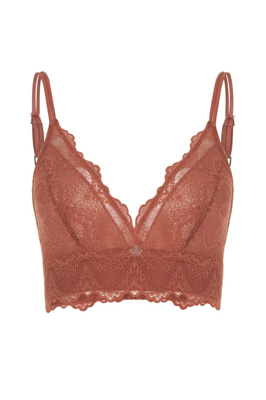 Flame Deep Plunge Bralette Cinnamon