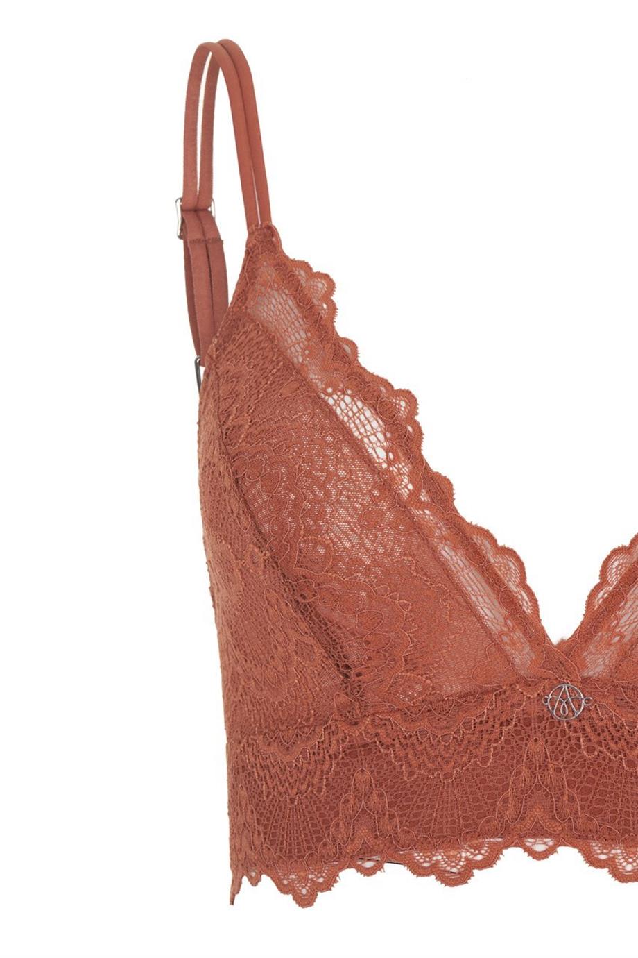 Flame Deep Plunge Bralette Cinnamon