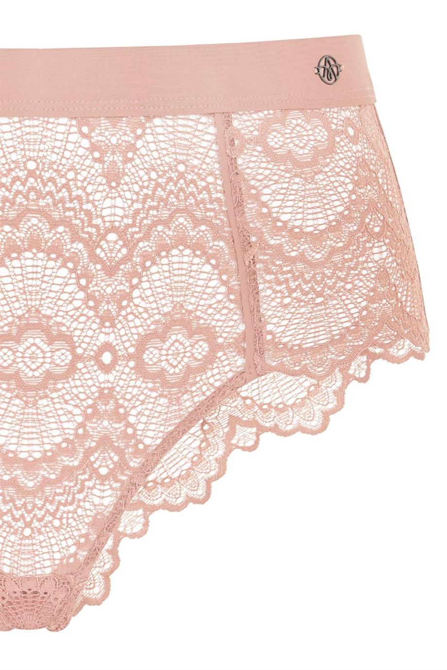 Flame High Rise Briefs Nude Pink