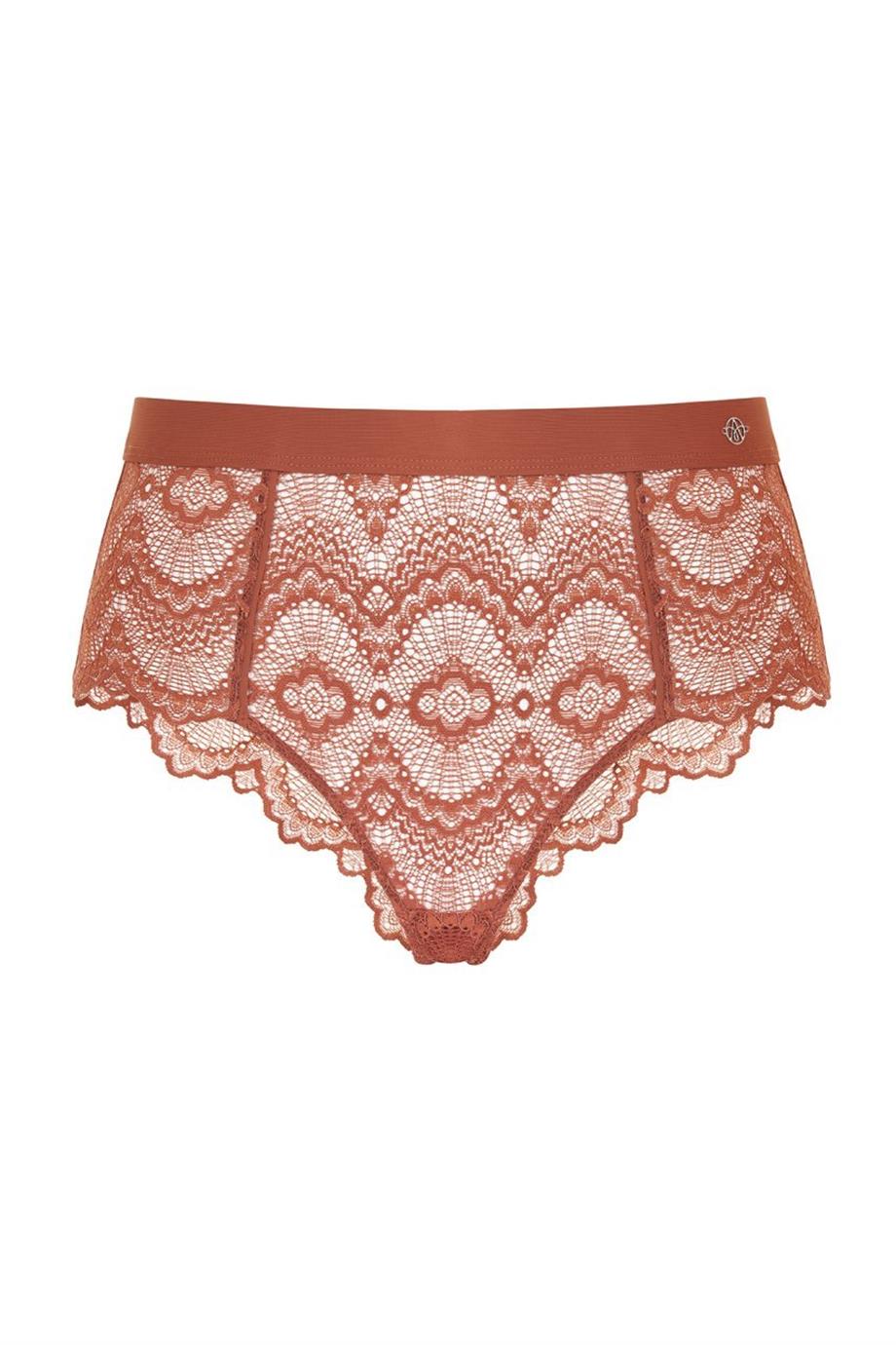 Flame High Rise Briefs Cinnamon