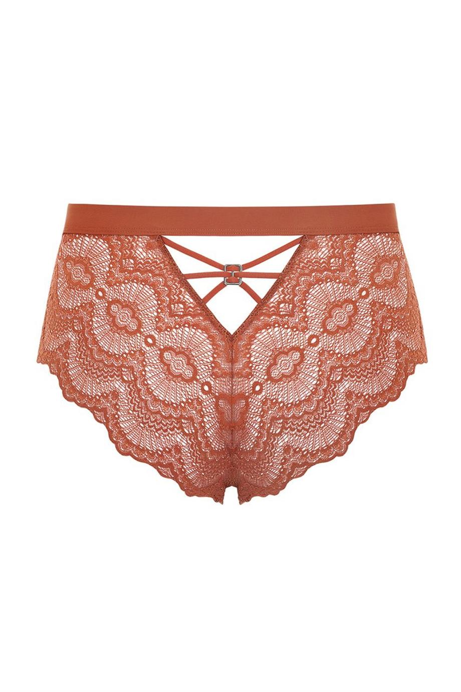 Flame High Rise Briefs Cinnamon