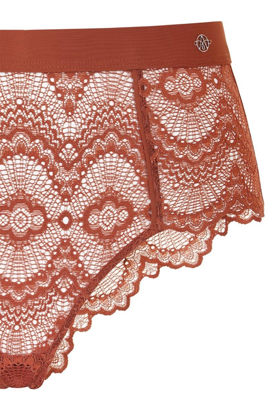 Flame High Rise Briefs Cinnamon