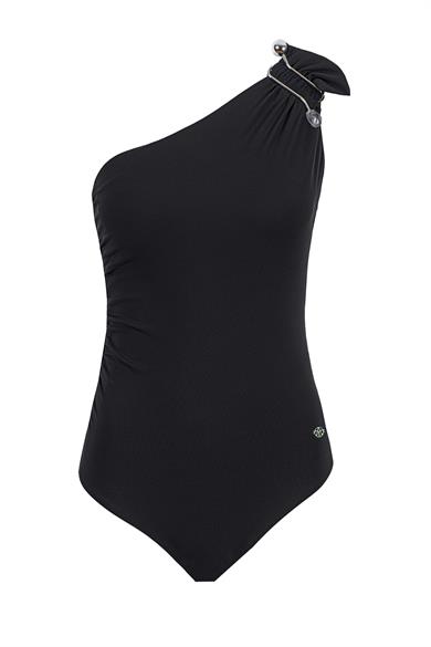 Hematite One Shoulder Swimsuit