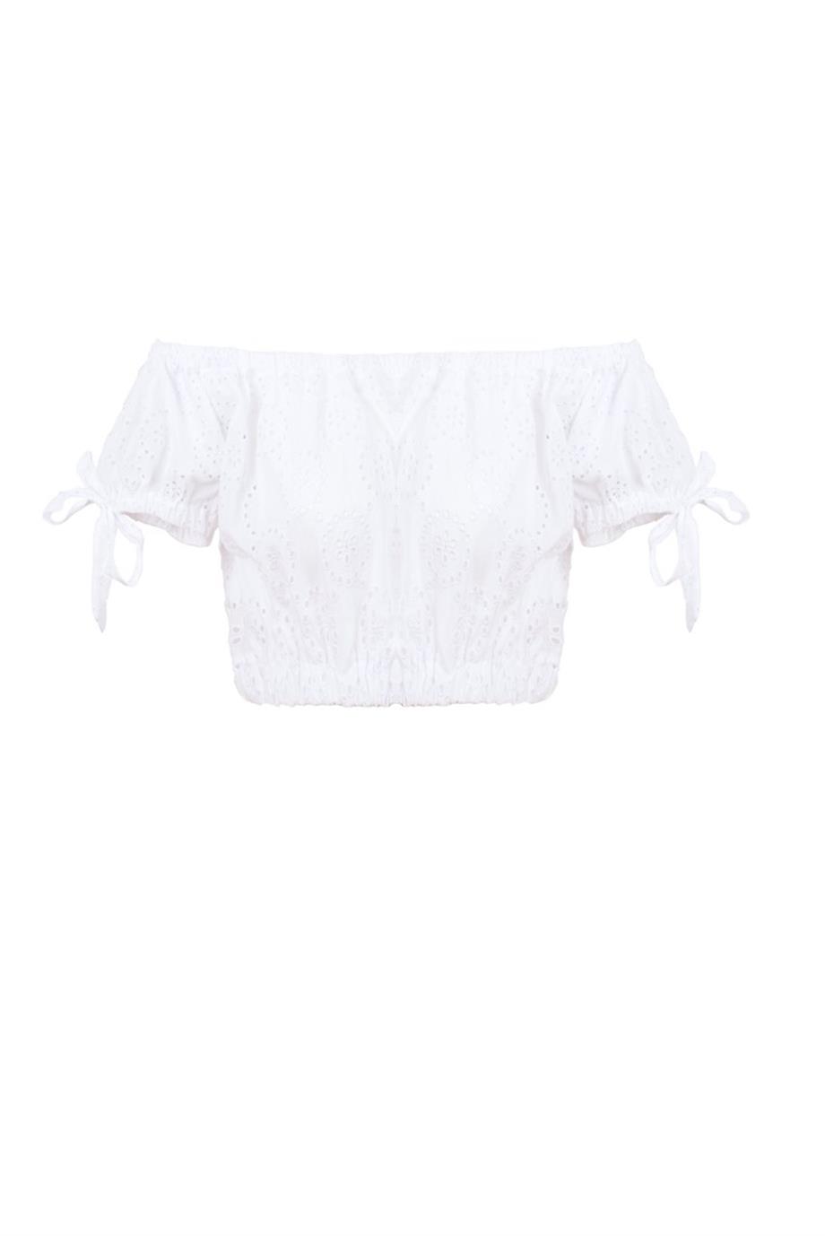 Embroidery Treana Low Shoulder Top