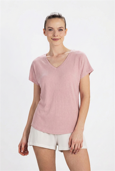 Ultra Comfort  V-Shirt Nude Pink 