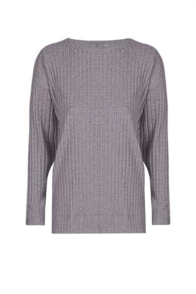 Winter Loungewear Long Sleeve LU T-Shirt Grey