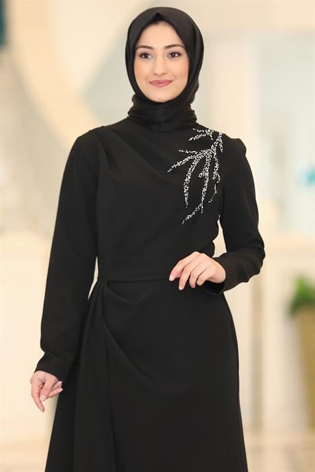 Adel Tesettür Abiye Siyah