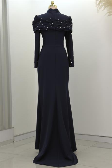 Aden Tesettür Abiye Lacivert