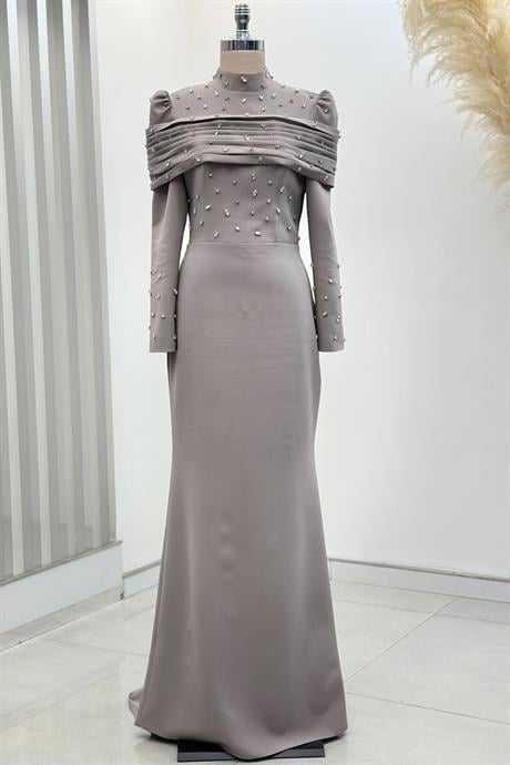 Aden Tesettür Abiye Vizon