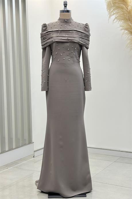 Aden Tesettür Abiye Vizon