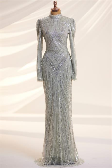 Alanur Tesettür Abiye Mint