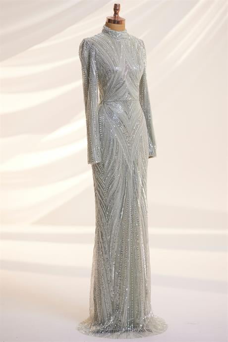 Alanur Tesettür Abiye Mint