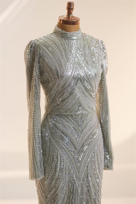 Alanur Tesettür Abiye Mint