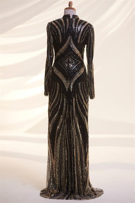 Alanur Tesettür Abiye Siyah