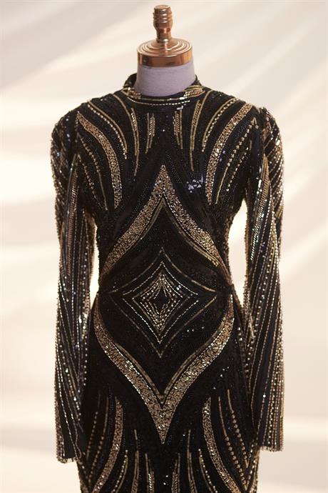 Alanur Tesettür Abiye Siyah