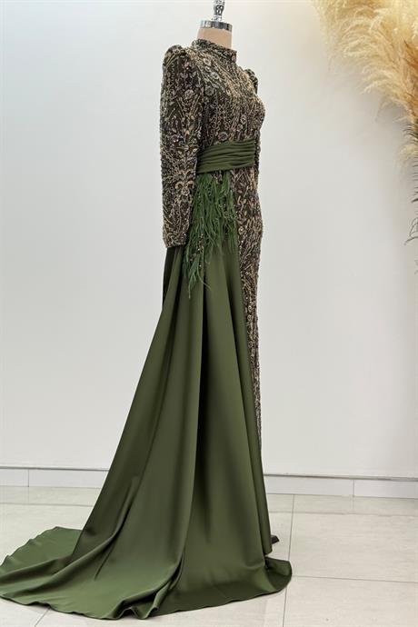 Alessa Tesettür Abiye Haki