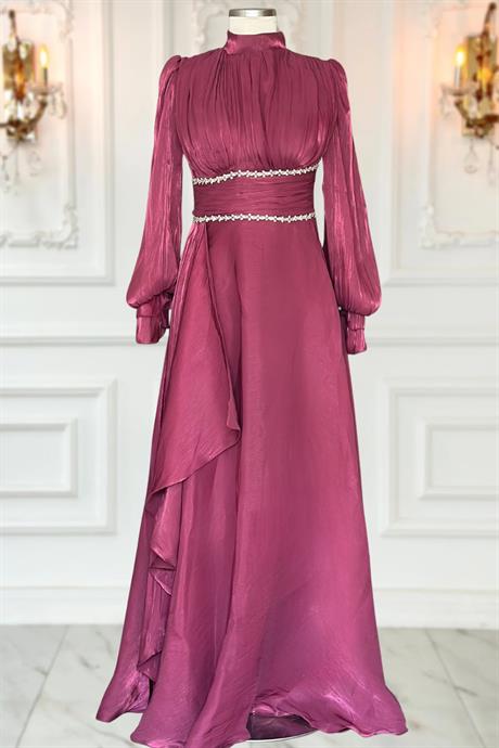 Alize Tesettür Abiye Vişne