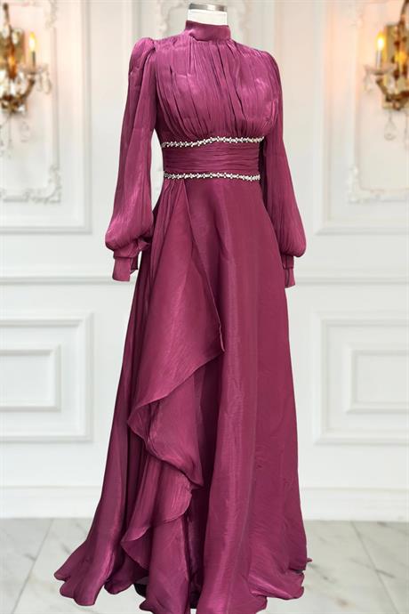 Alize Tesettür Abiye Vişne