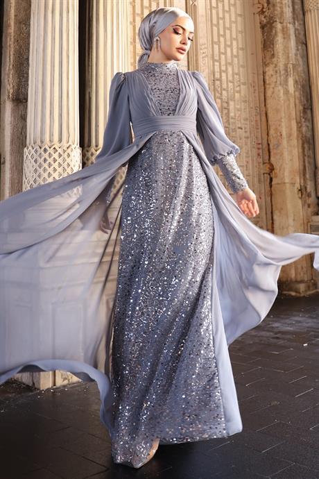 Alya Tesettür Abiye Antrasit