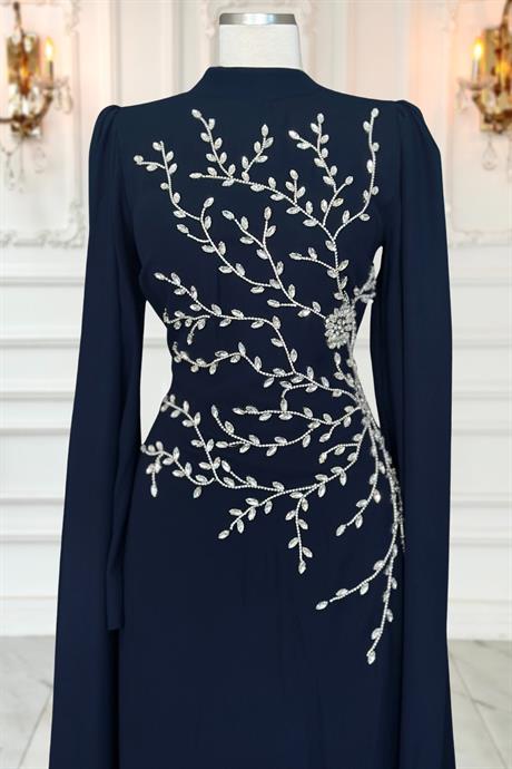 Alya Tesettür Abiye Lacivert