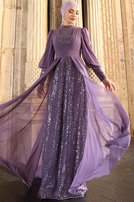 Alya Tesettür Abiye Lavanta