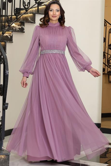 Alya Tesettür Abiye Lavanta