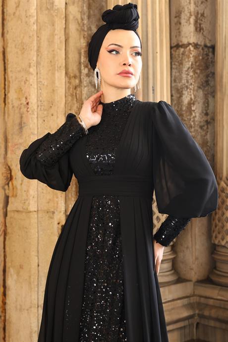 Alya Tesettür Abiye Siyah