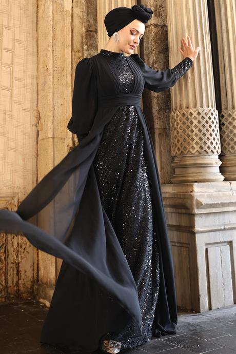 Alya Tesettür Abiye Siyah