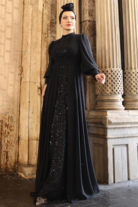 Alya Tesettür Abiye Siyah