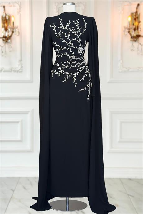 Alya Tesettür Abiye Siyah