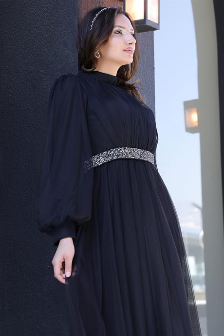 Alya Tesettür Abiye Siyah